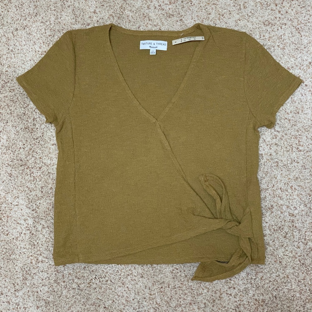 Madewell Wrap Tie Top - Picture 3 of 5